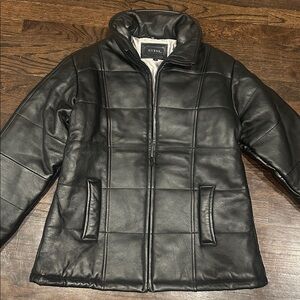 GUESS QUILTED LEATHER JACKET